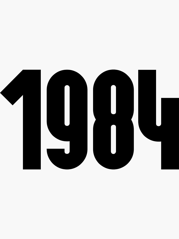 quot 1984 quot Sticker for Sale by kazzdesign Redbubble