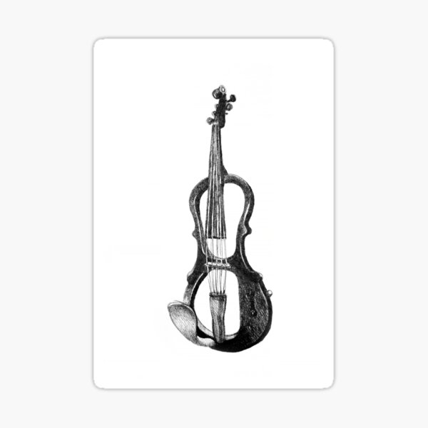 Item preview, Drawing of electric violin. Illustration.  designed and sold by oanaunciuleanu.
