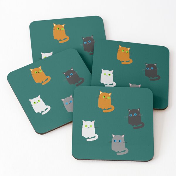 Item preview, Four Cute Little Kittens, White, Grey, Black and Ginger designed and sold by Hot-Proper-Tees.