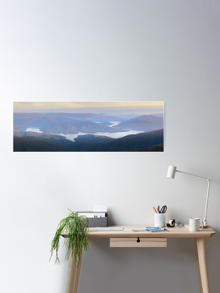 Poster, Lake Dartmouth, Mitta Valley, Victoria, Australia designed and sold by Michael Boniwell