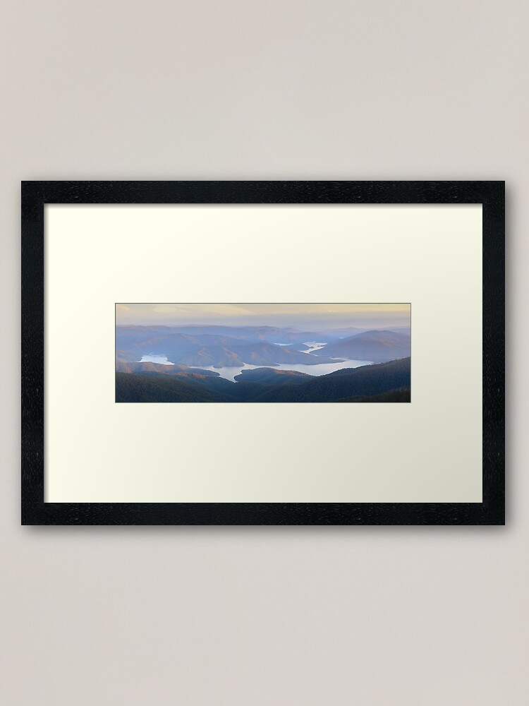 Framed Art Print, Lake Dartmouth, Mitta Valley, Victoria, Australia designed and sold by Michael Boniwell