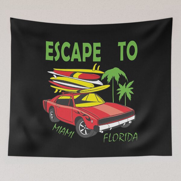 Item preview, Escape To Florida Miami Shirt designed and sold by PuPPuB.