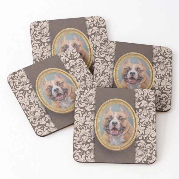 Item preview, American Staffordshire Bullterrier Charming Dog Portrait - Animal Collage designed and sold by CanisArt.