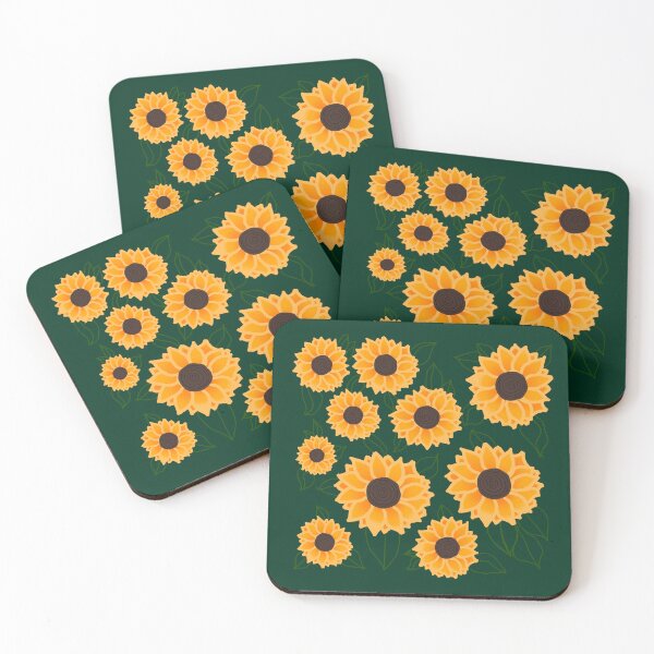 Item preview, Dark Green Sunflower print designed and sold by DemonicGloom.