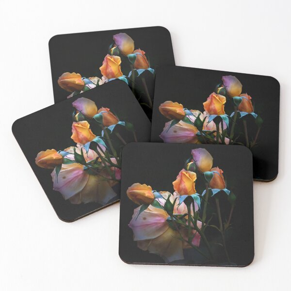 Artikelvorschau, Strauß Rosen, gelb auf schwarz entworfen und verkauft von MarkFoleyPhoto.