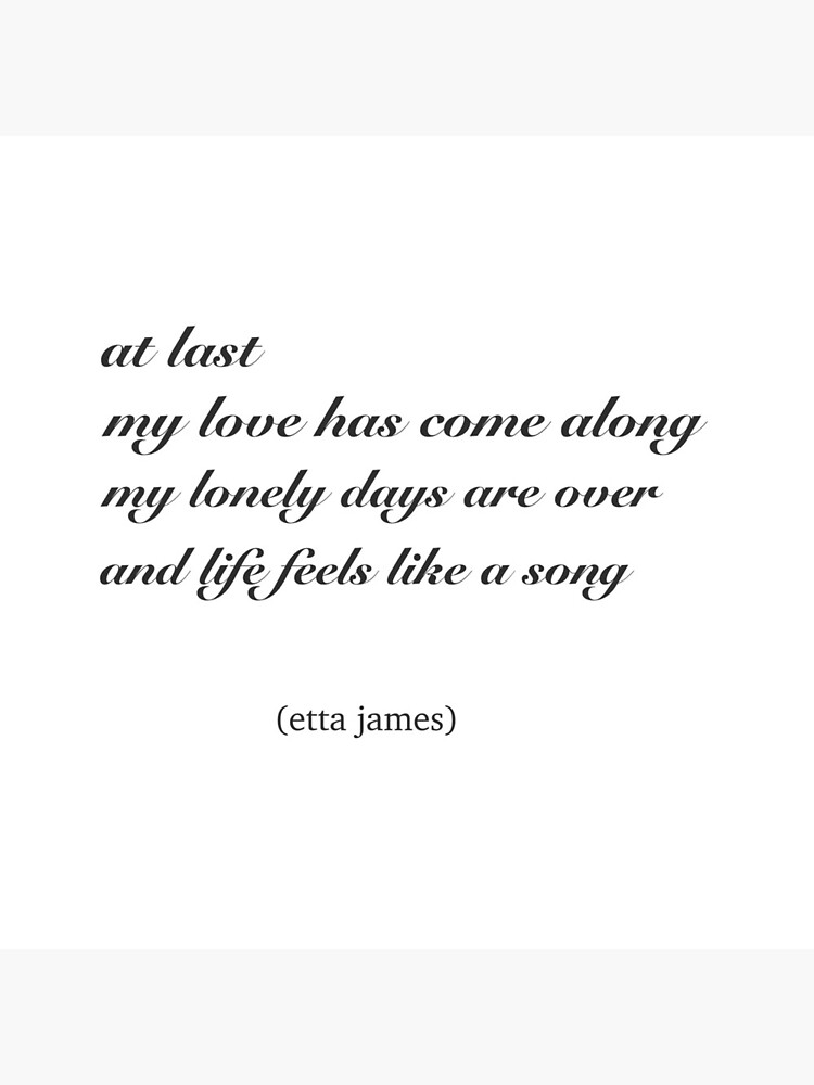 Etta James song lyrics Greeting Card for Sale by EvaGracesArt