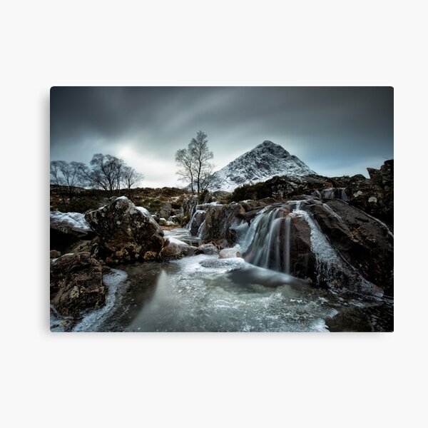 Buachaille Etive Mòr Waterfall Canvas Print