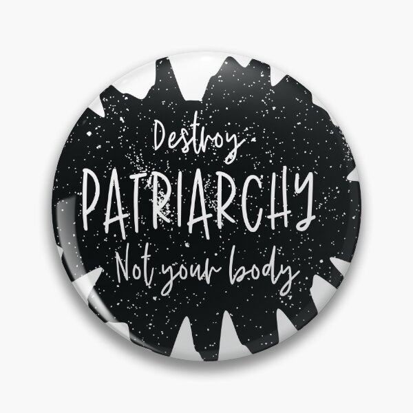 Item preview, "Destroy Patriarchy Not Your Body" Grunge Splat (Monochrome Black) designed and sold by XXRebellion.