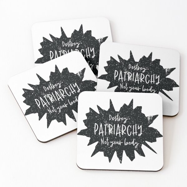 Item preview, "Destroy Patriarchy Not Your Body" Grunge Splat (Monochrome Black) designed and sold by XXRebellion.