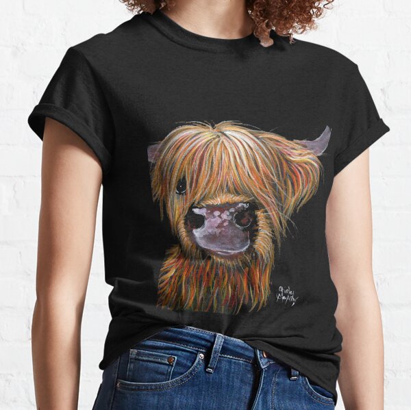 SCOTTISH HAIRY HIGHLAND COW 'HENRY' By Shirley MacArthur Classic T-Shirt