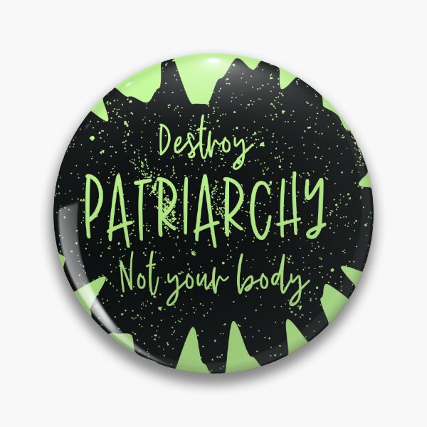 Item preview, "Destroy Patriarchy Not Your Body" Grunge Splat (Neon Green) designed and sold by XXRebellion.