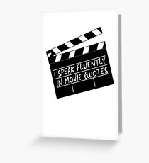 Ich spreche fließend in Filmzitaten Grußkarte