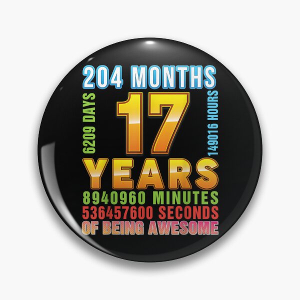 Item preview, 17 Years 204 Months Of Being Awesome 17th Birthday Happy  designed and sold by mchargue12.