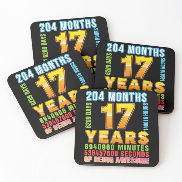 Item preview, 17 Years 204 Months Of Being Awesome 17th Birthday Happy  designed and sold by mchargue12.