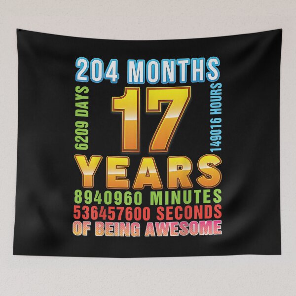 Item preview, 17 Years 204 Months Of Being Awesome 17th Birthday Happy  designed and sold by mchargue12.