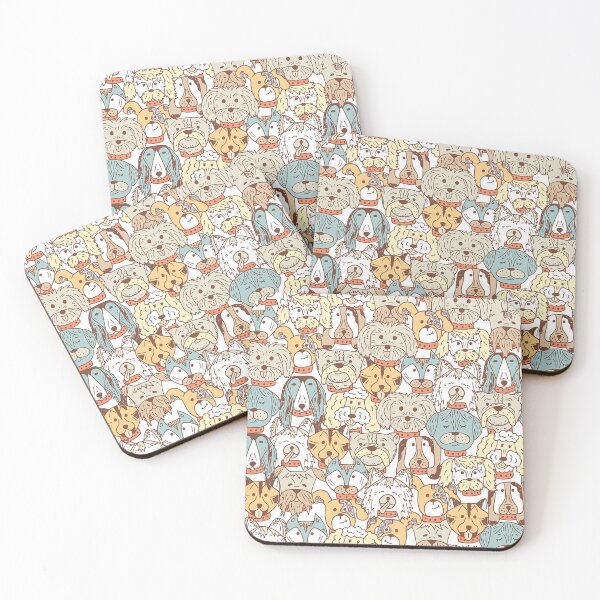 Item preview, colorful dogs seamless pattern  designed and sold by mozax.