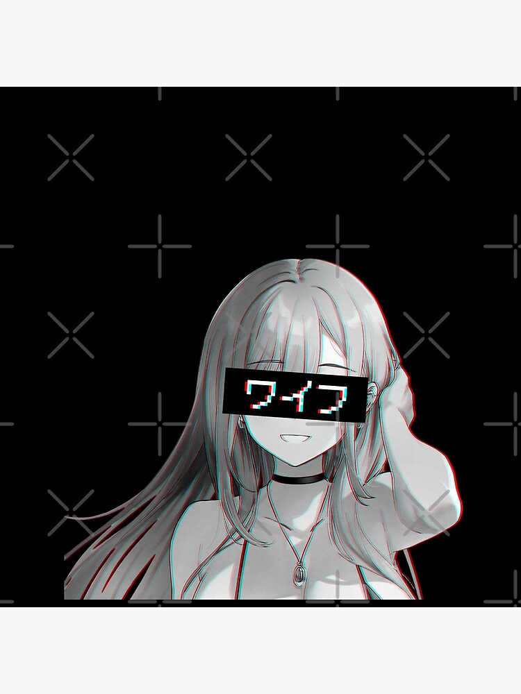 Error Glitch - Sad Anime Girl | Art Board Print