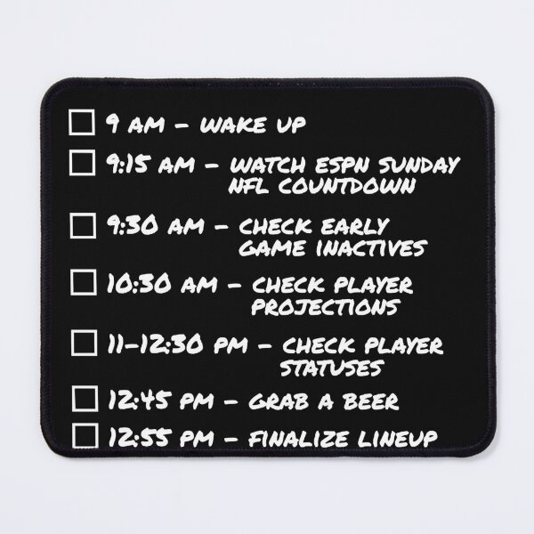 Item preview, Fantasy Football Checklist Essential T-Shirt.png designed and sold by MonicaCook.