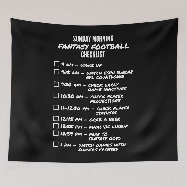 Item preview, Fantasy Football Checklist Essential T-Shirt.png designed and sold by MonicaCook.
