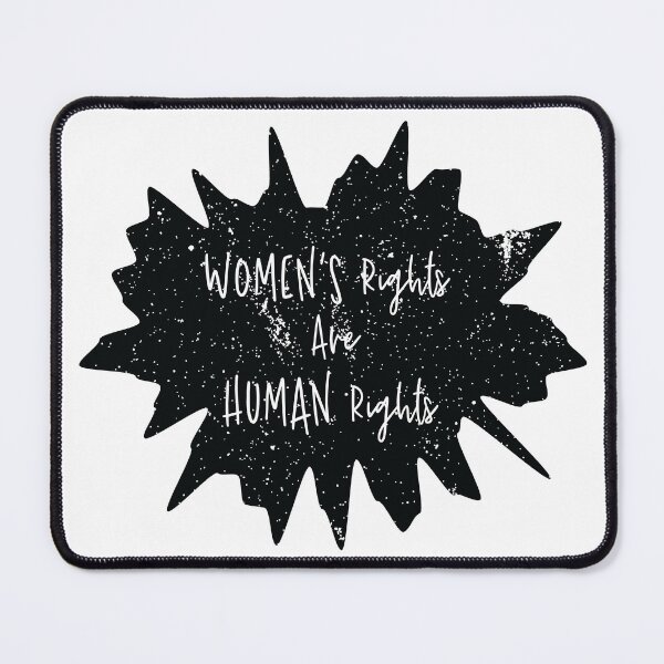 Item preview, "Women's Rights Are Human Rights" Grunge Splat (Monochrome Black) designed and sold by XXRebellion.