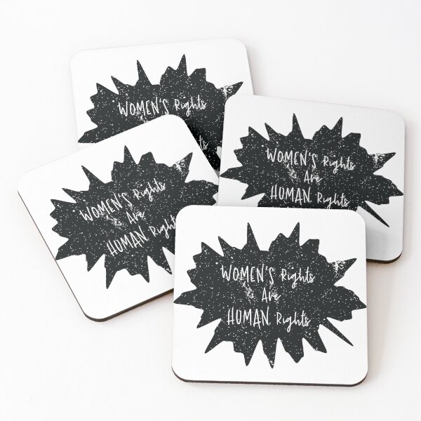 Item preview, "Women's Rights Are Human Rights" Grunge Splat (Monochrome Black) designed and sold by XXRebellion.