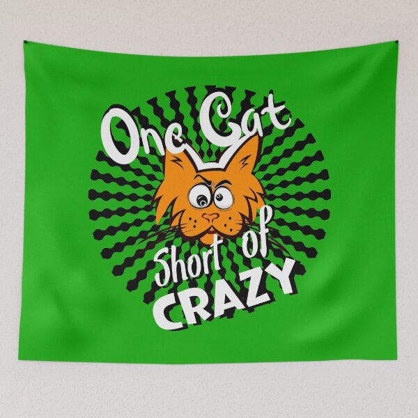 Item preview, One Cat Short Of Crazy designed and sold by printhappy4you.