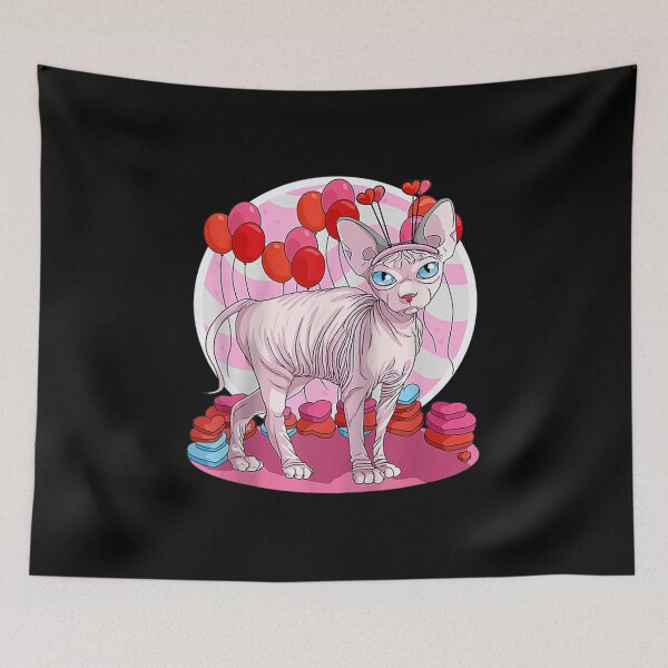 Item preview, Sphynx Cat Heart Valentine Day Decor Gift  designed and sold by mchargue12.