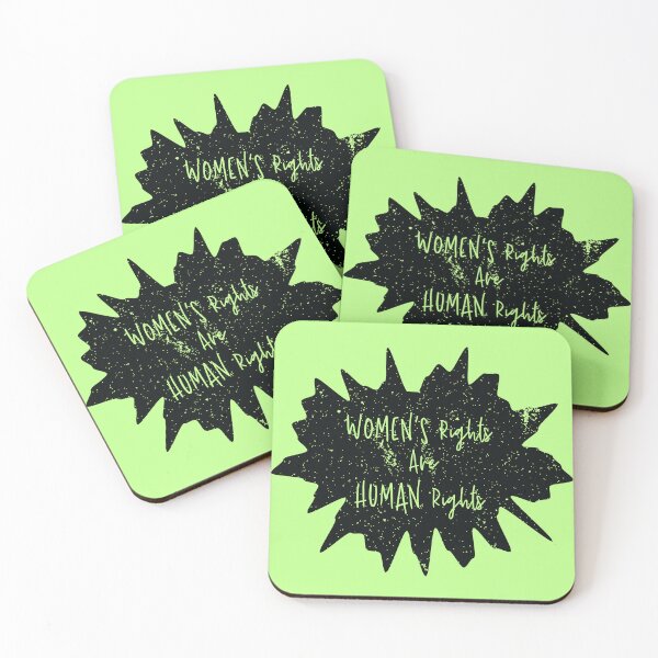 Item preview, "Women's Rights Are Human Rights" Grunge Splat (Neon Green) designed and sold by XXRebellion.
