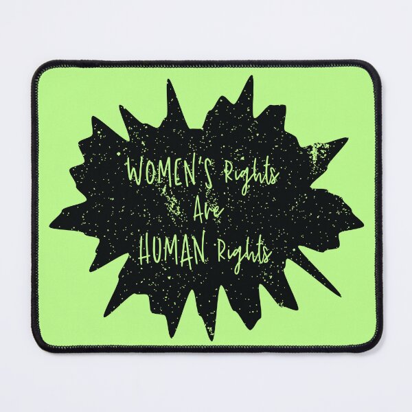 Item preview, "Women's Rights Are Human Rights" Grunge Splat (Neon Green) designed and sold by XXRebellion.