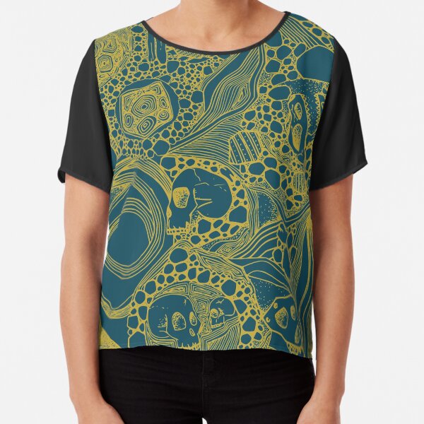 Dinomite Pattern (gold) Chiffon Top