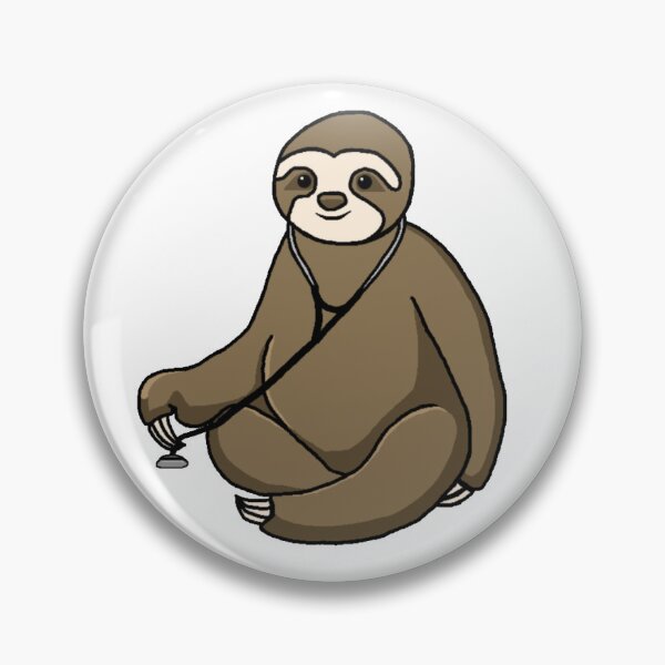 Item preview, Sloth Wearing A Doctor Stethoscope designed and sold by radiantdark.