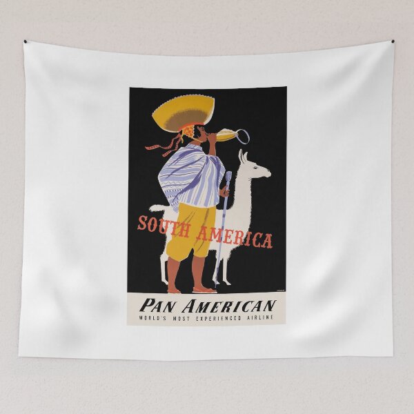Item preview, 1955 SOUTH AMERICA Airline Travel Poster designed and sold by retrographics.