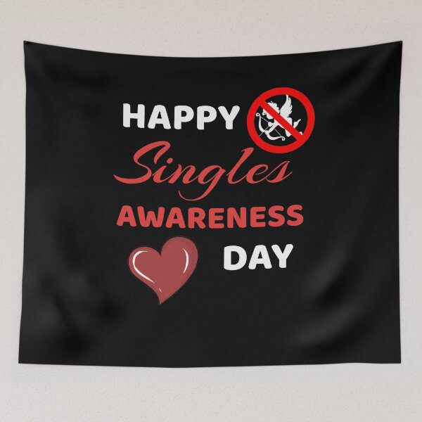 Item preview, Happy Singles Awareness Day SAD - Funny Anti valentines day tee for single people designed and sold by 5lav.