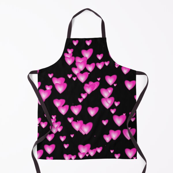 Item preview, Tiny Pink Passion Hearts on Black designed and sold by SeaChangeDesign.