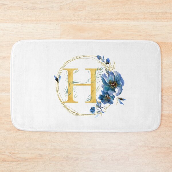 Item preview, Letter H Golden With Watercolor Flowers Initial Monogram designed and sold by KarolinaPaz.