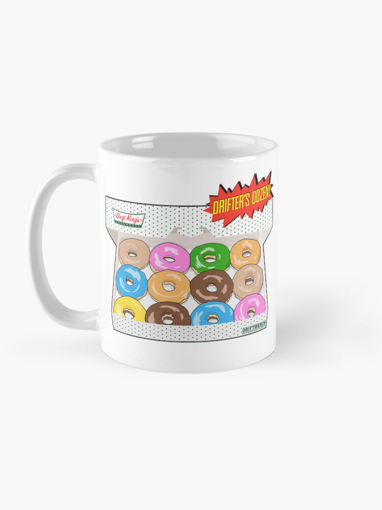 Thumbnail 3 of 6, Coffee Mug, Drift King's Donuts Drifter's Dozen Special Glazed Funny T-Shirt designed and sold by driftmerch.