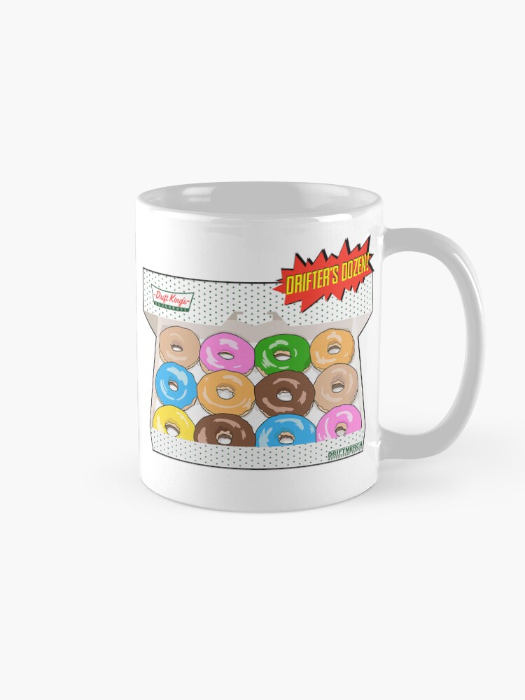 Thumbnail 5 of 6, Coffee Mug, Drift King's Donuts Drifter's Dozen Special Glazed Funny T-Shirt designed and sold by driftmerch.