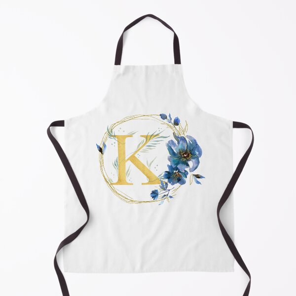 Item preview, Letter K Golden With Watercolor Flowers Initial Monogram designed and sold by KarolinaPaz.