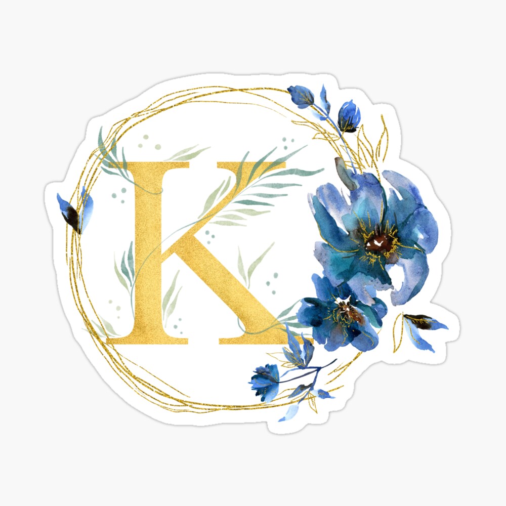 Letter k sunflower flower monogram vintage logo Vector Image