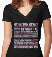 Rupaul's Drag Race Quotes (black background) Women's Fitted V-Neck T-Shirt