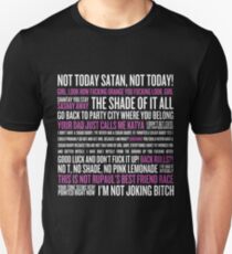 Camiseta unisex Rupaul's Drag Race Quotes (fondo negro)