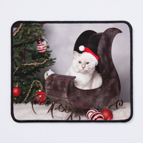 Item preview, Christmas cat in a sleigh designed and sold by Spring Reilly.