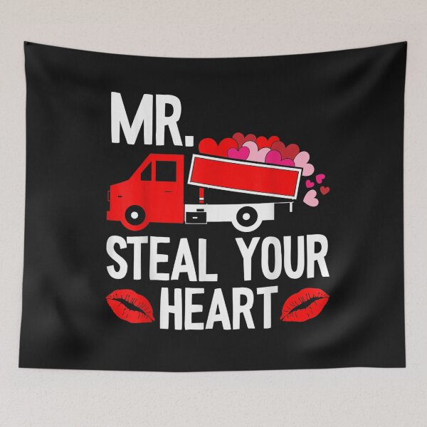 Item preview, Mr Steal Your Heart Valentines Day Cute V-day Truck Heart T-Shirt designed and sold by Besnier-Rahel.