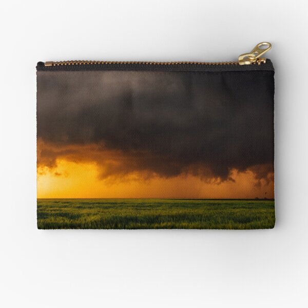 Tornadic Thunderstorm Sunset Zipper Pouch