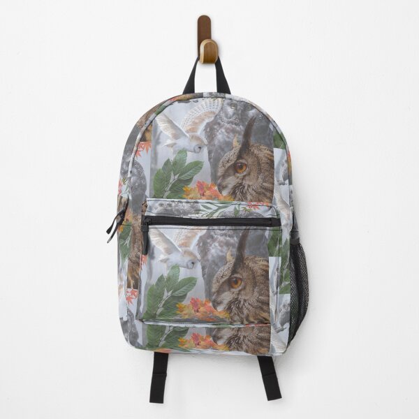 Item preview, Digital Photo Collage Owls & Forest Leaves Design designed and sold by EarthArtDesigns.