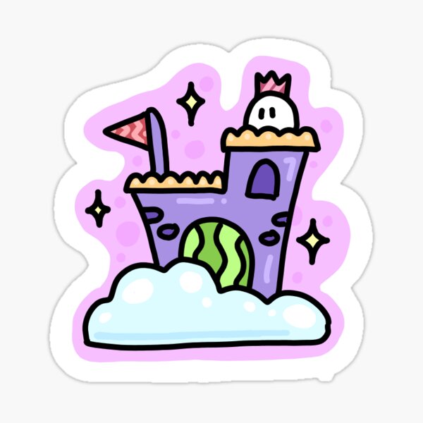 Cute Purple Sky Castle Sticker