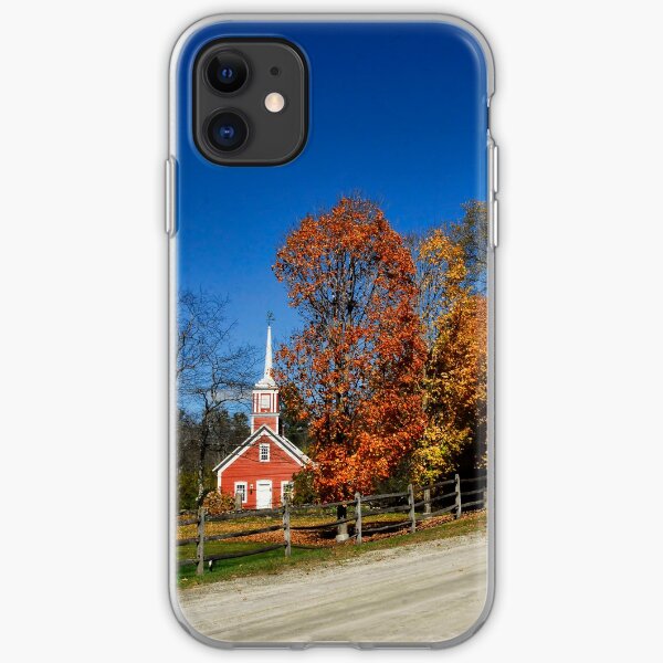 Little Red Church in Fall iPhone Soft Case