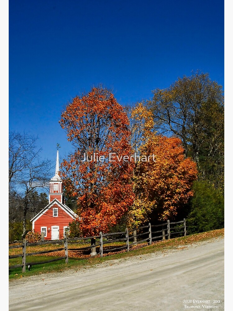 Little Red Church in Fall by julev69