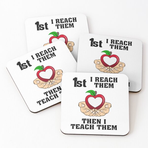 Item preview, FIRST I REACH THEM, THEN I TEACH THEM - uplifting quote and design for teachers and students american male hands designed and sold by allmarkmade.