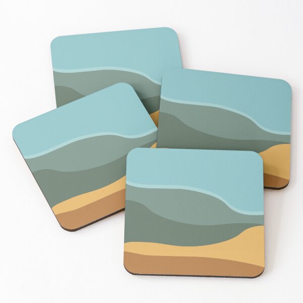 Item preview, Coastal Boho Abstract Landscape designed and sold by greenoriginals.